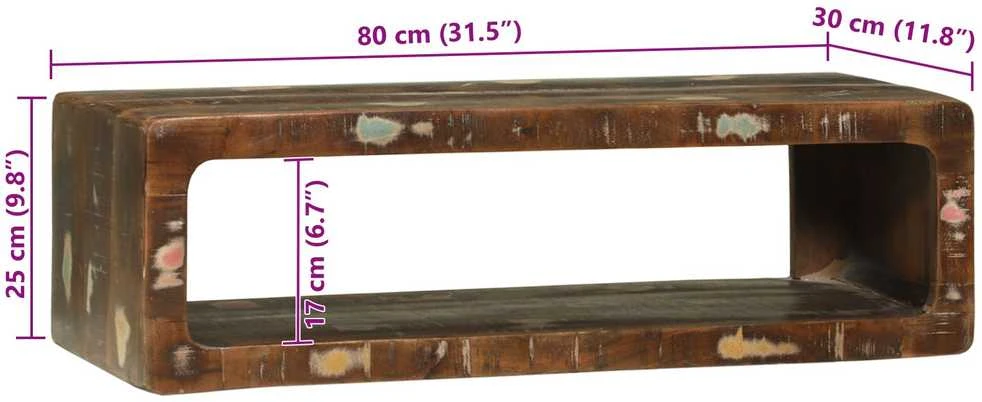 Televizoriaus spintelė Įvairiaspalvis 80 x 30 x 25 cm