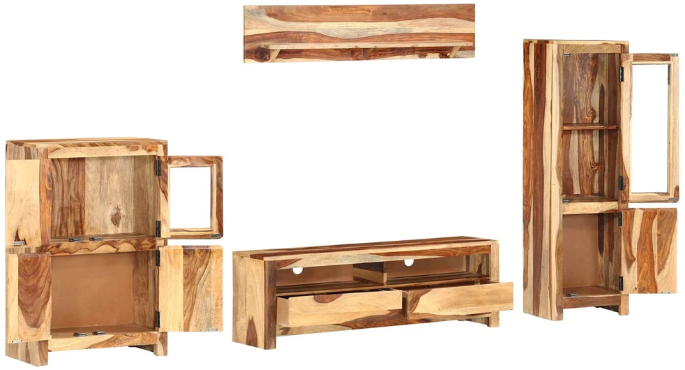 TV staliukas TV komplektas su stalčių Ruda 120 x 30 x 39 cm Medis