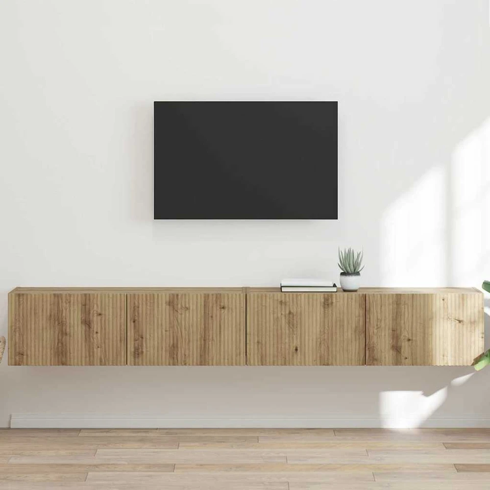 TV staliukas TV sieninė spintelė 2 vnt. Meistrų ąžuolas Apdirbta mediena