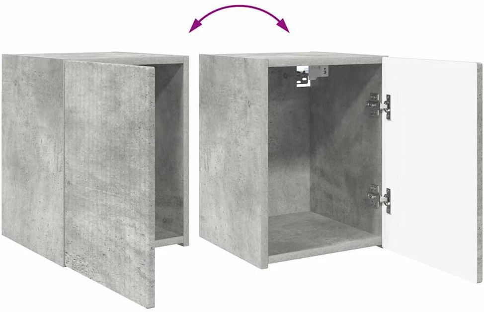 TV staliukas TV sieninė spintelė 30 x 31 x 40 cm Betoninė Apdirbta mediena