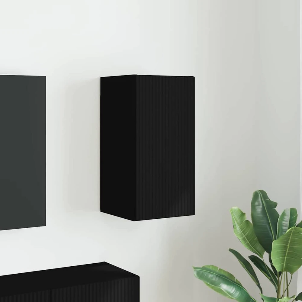 TV staliukas TV sieninė spintelė 30 x 31 x 60 cm Juoda Apdirbta mediena