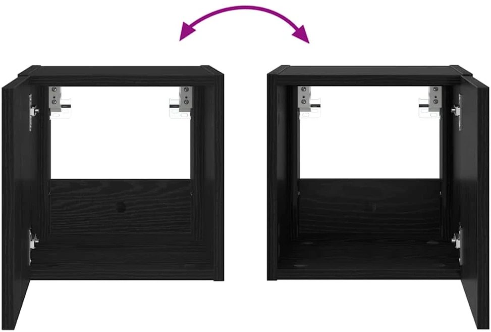 TV staliukas TV sieninė spintelė 30,5 x 35 x 30 cm Juodas ąžuolas