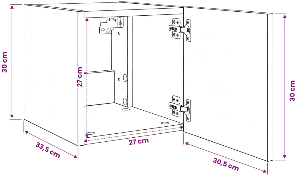 TV staliukas TV sieninė spintelė 30,5 x 35 x 30 cm Meistrų ąžuolas