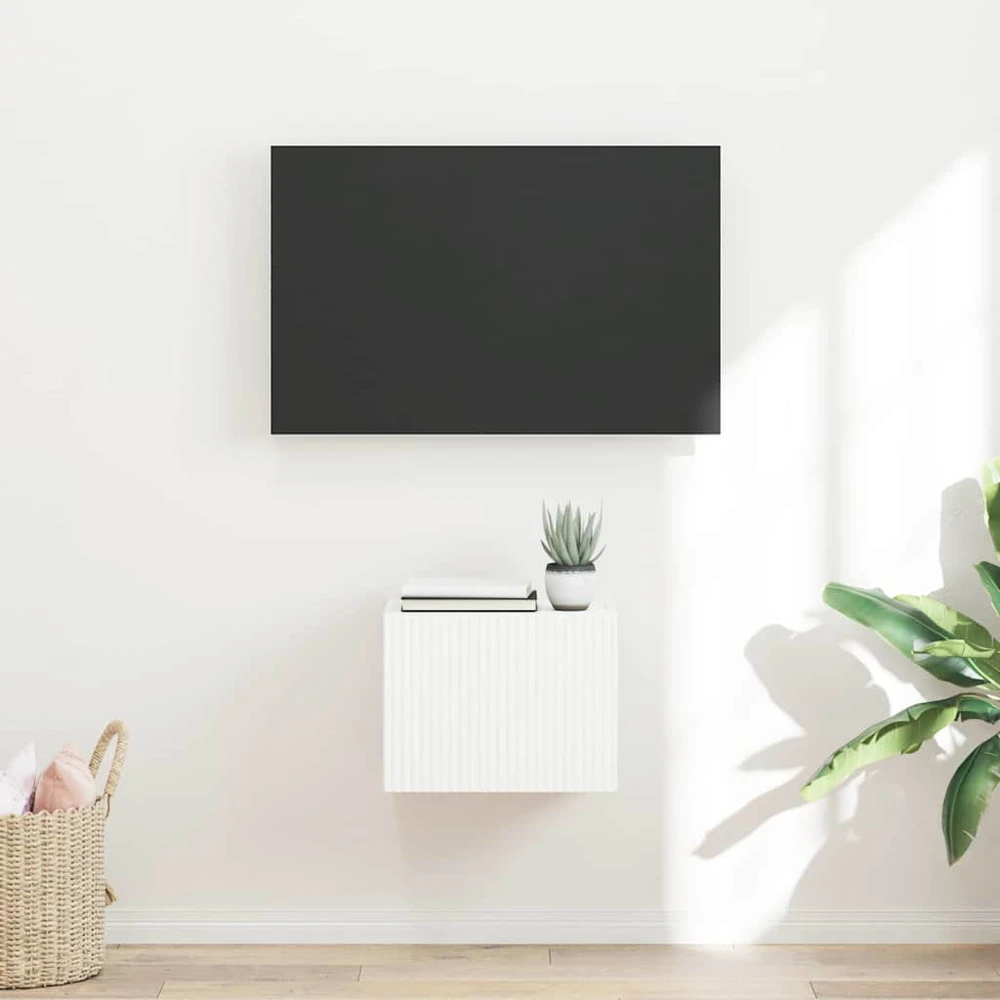 TV staliukas TV sieninė spintelė 39 x 31 x 29,5 cm Balta Apdirbta mediena