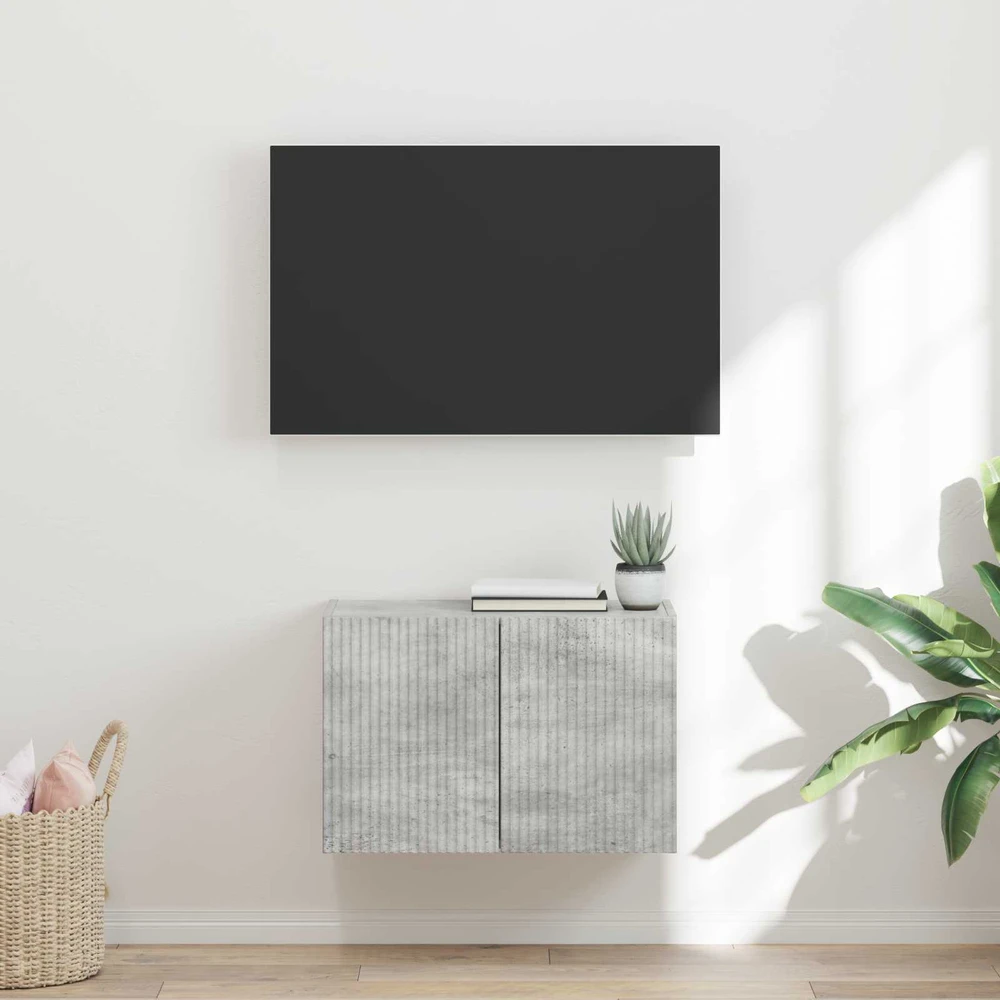 TV staliukas TV sieninė spintelė 59,5 x 31 x 40 cm Betono pilka