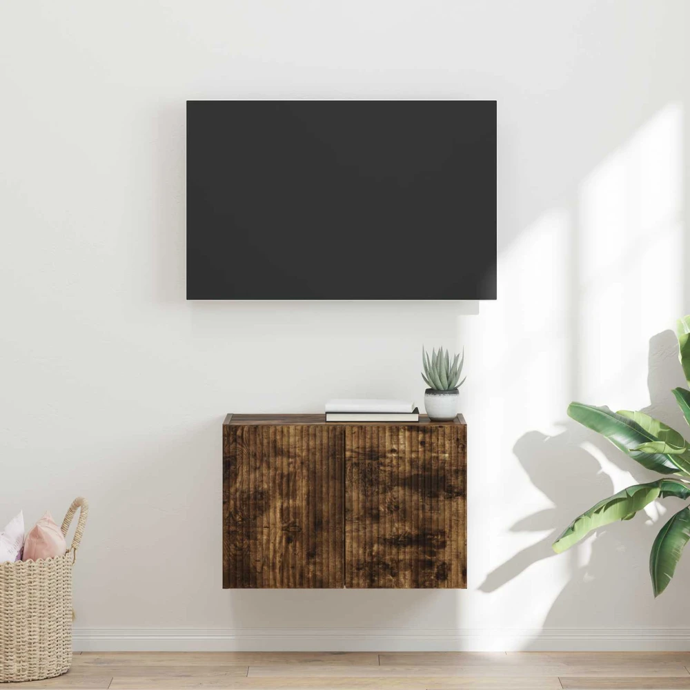 TV staliukas TV sieninė spintelė 59,5 x 31 x 40 cm Rūkyta ąžuolas
