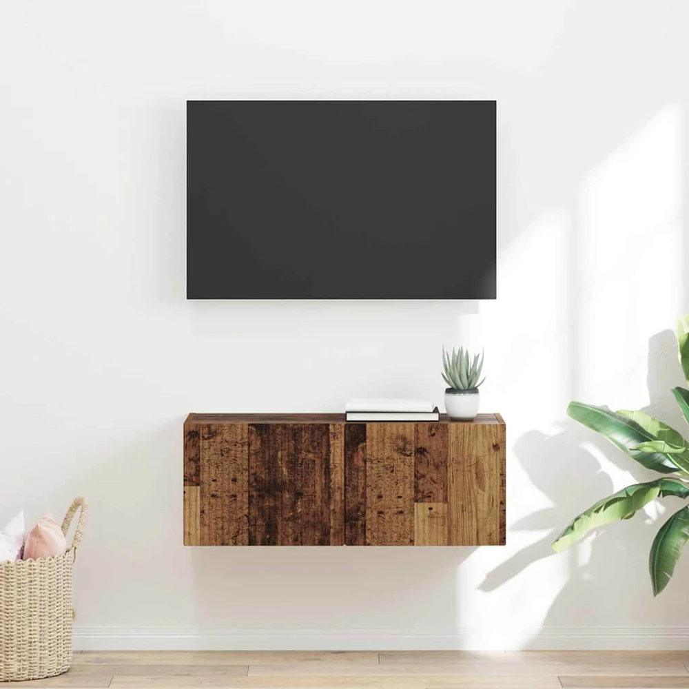 TV staliukas TV sieninė spintelė 78,5 x 30 x 29,5 cm Sendintos medienos