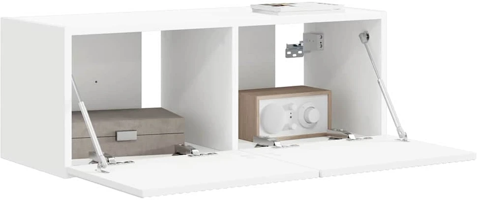 TV staliukas TV sieninė spintelė 78,5 x 30 x 29,5 cm Balta Apdirbta mediena