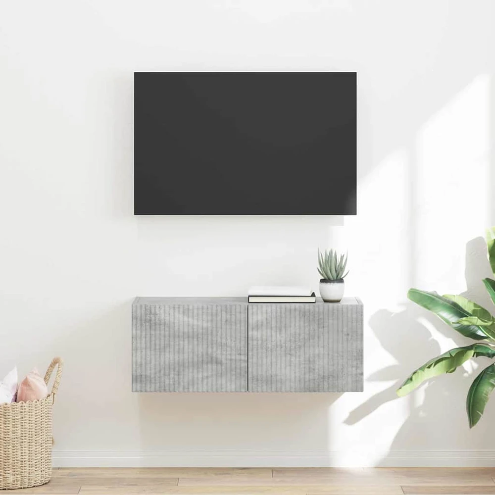 TV staliukas TV sieninė spintelė 78,5 x 30 x 29,5 cm Betono pilka