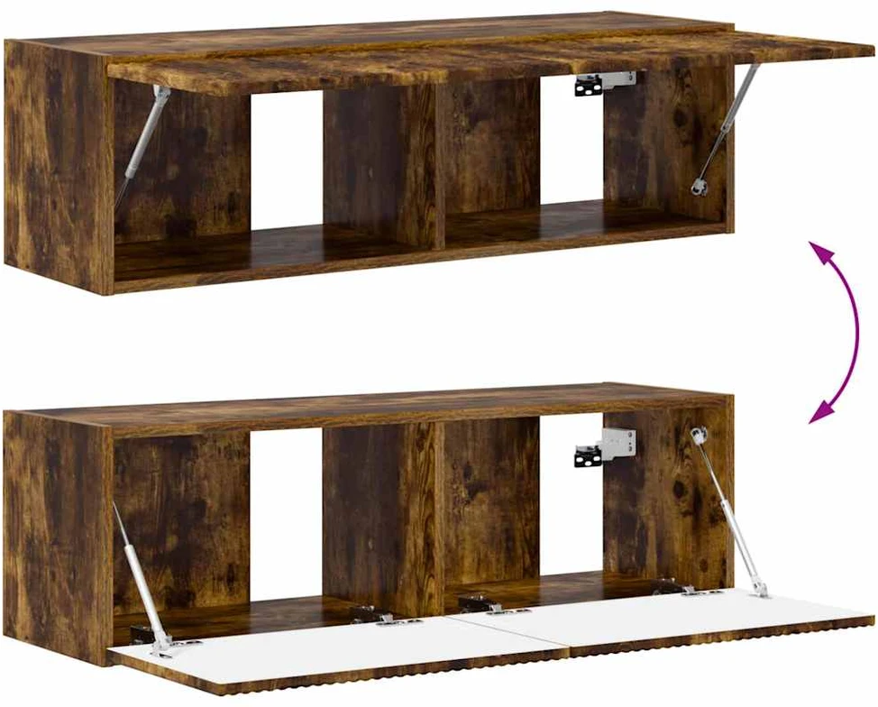 TV staliukas TV sieninė spintelė 98 x 31 x 29,5 cm Rūkyta ąžuolas