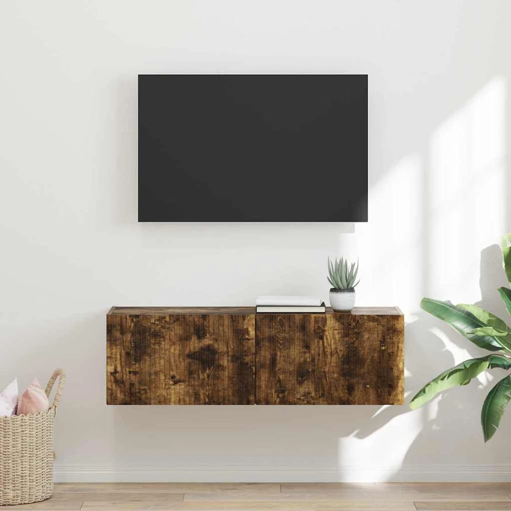 TV staliukas TV sieninė spintelė 98 x 31 x 29,5 cm Rūkyta ąžuolas
