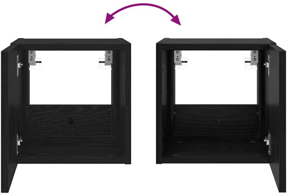 TV staliukas TV sieninė spintelė 30,5 x 35 x 30 cm Juodas ąžuolas