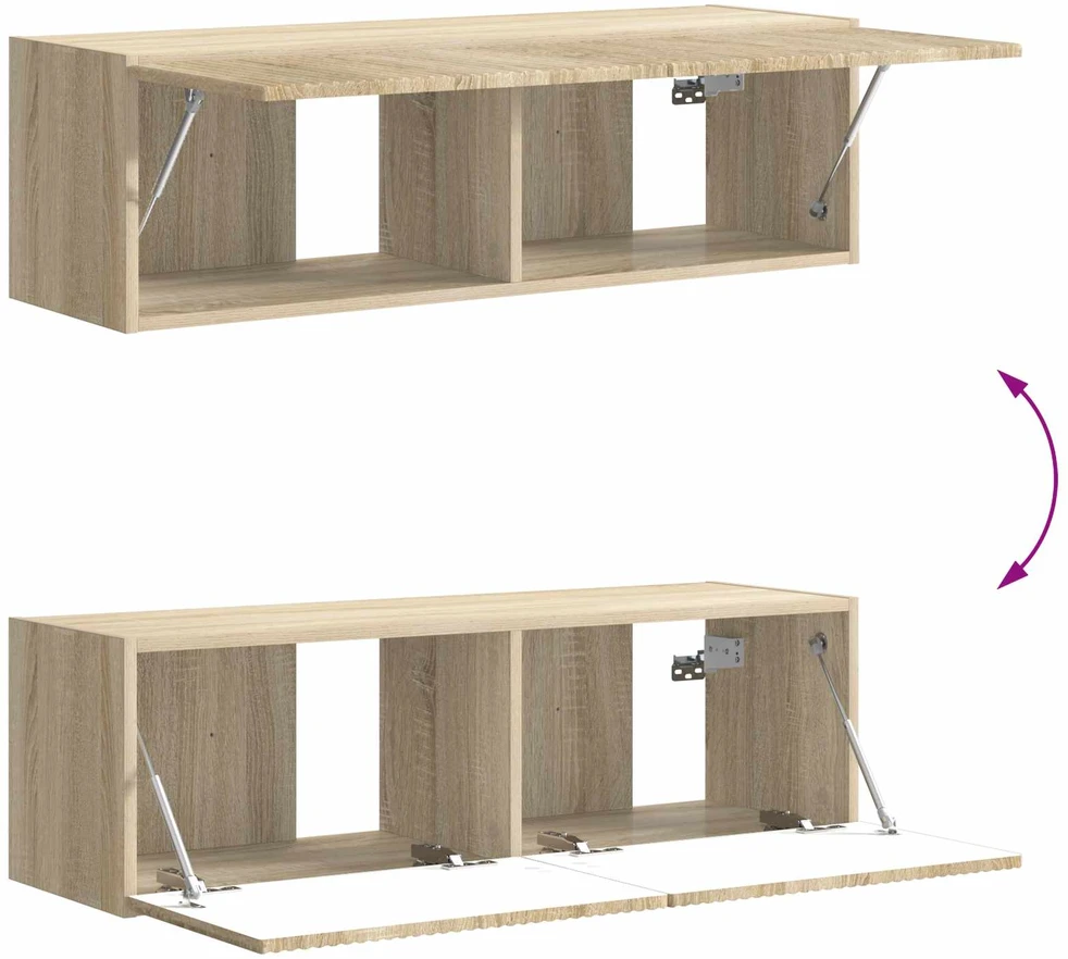 TV staliukas TV sieninio kabineto komplektas 6 vnt. 98 x 31 x 29,5 cm