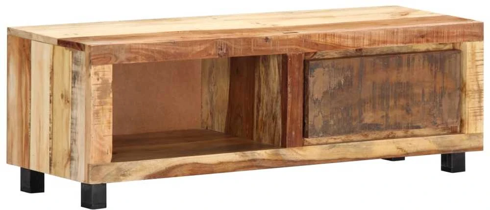 TV staliukas TV spintelė, 100x30x33cm, perdirbtos medienos masyvas