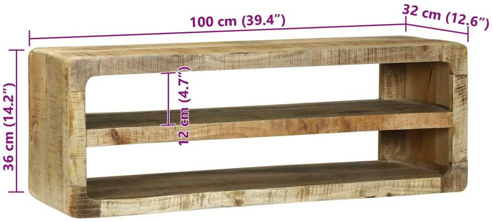 Televizoriaus spintelė 100 x 32 x 36 cm Mango medienos masyvas