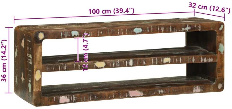 Televizoriaus spintelė su lentyna su saugykla 100 x 32 x 36 cm