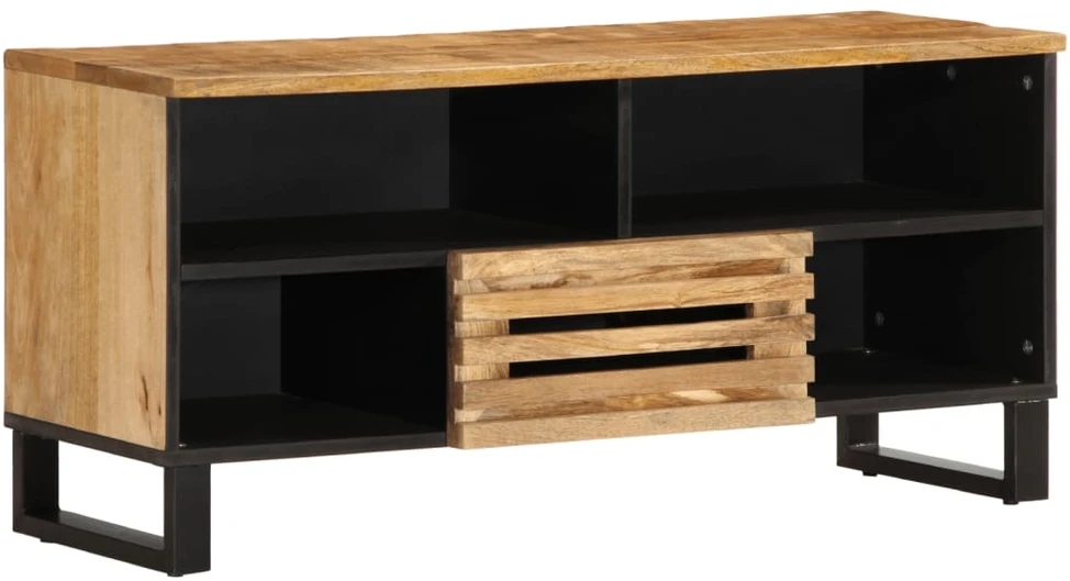 TV spintelė, 100x34x46cm, neapdorotos mango medienos masyvas