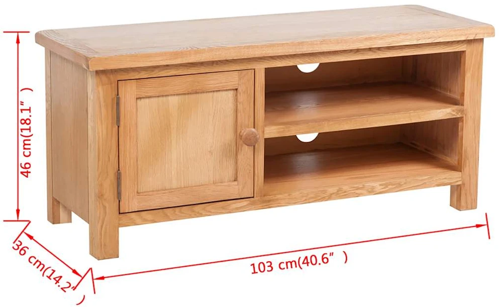 TV staliukas TV spintelė, 103x36x46cm, ąžuolo medienos masyvas