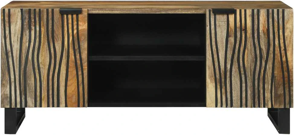 TV staliukas TV vienetai 105 x 33 x 46 cm Ruda Apdirbta mediena