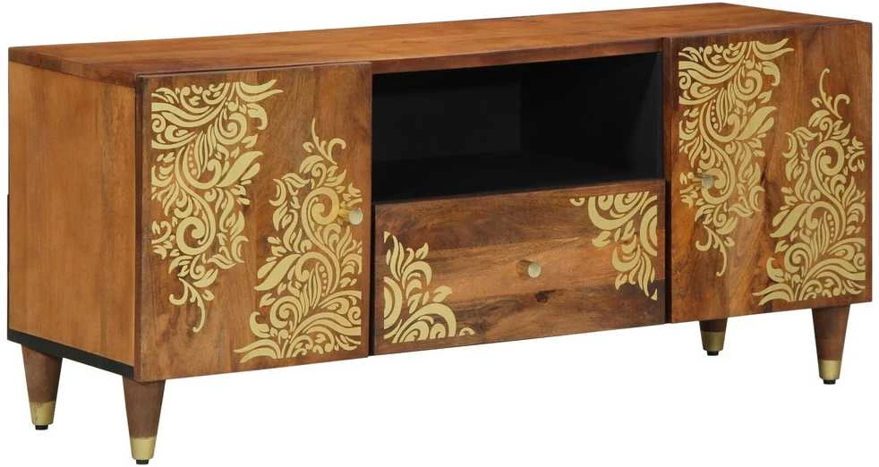 Televizoriaus spintelė su stalčių Medus ruda 105 x 33 x 46 cm