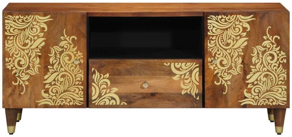 Televizoriaus spintelė su stalčių Medus ruda 105 x 33 x 46 cm