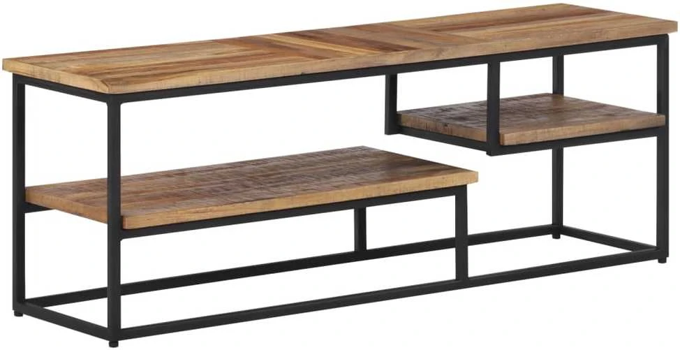 TV staliukas TV spintelė, 110x30x39cm, perdirbtos tikmedžio medienos masyvas