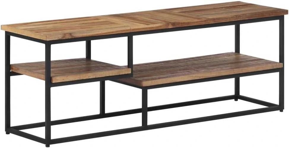 TV staliukas TV spintelė, 110x30x39cm, perdirbtos tikmedžio medienos masyvas