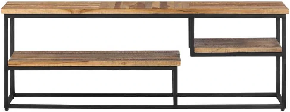 TV staliukas TV spintelė, 110x30x39cm, perdirbtos tikmedžio medienos masyvas