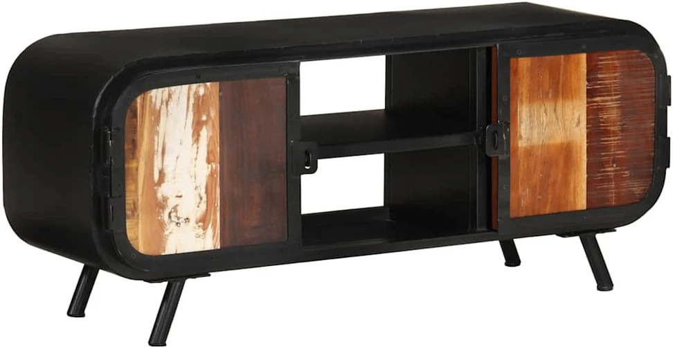 TV staliukas TV spintelė, 110x30x45cm, perdirbtos medienos masyvas