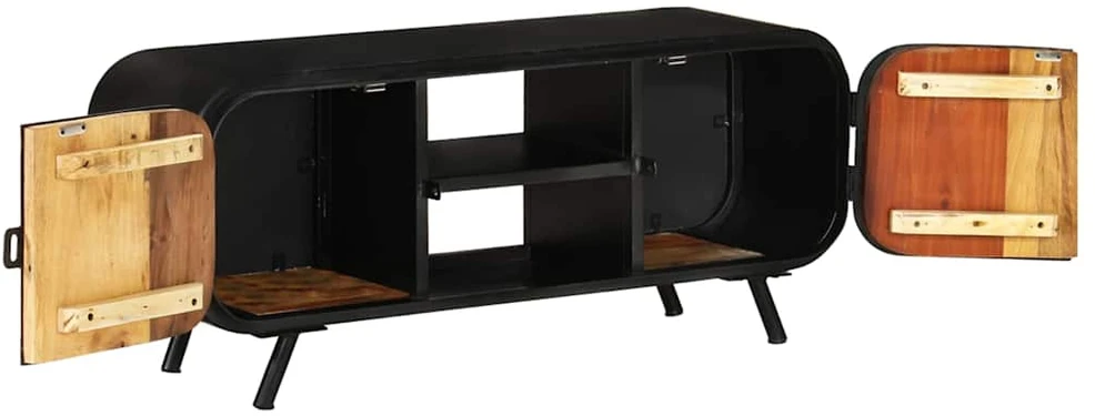 TV staliukas TV spintelė, 110x30x45cm, perdirbtos medienos masyvas