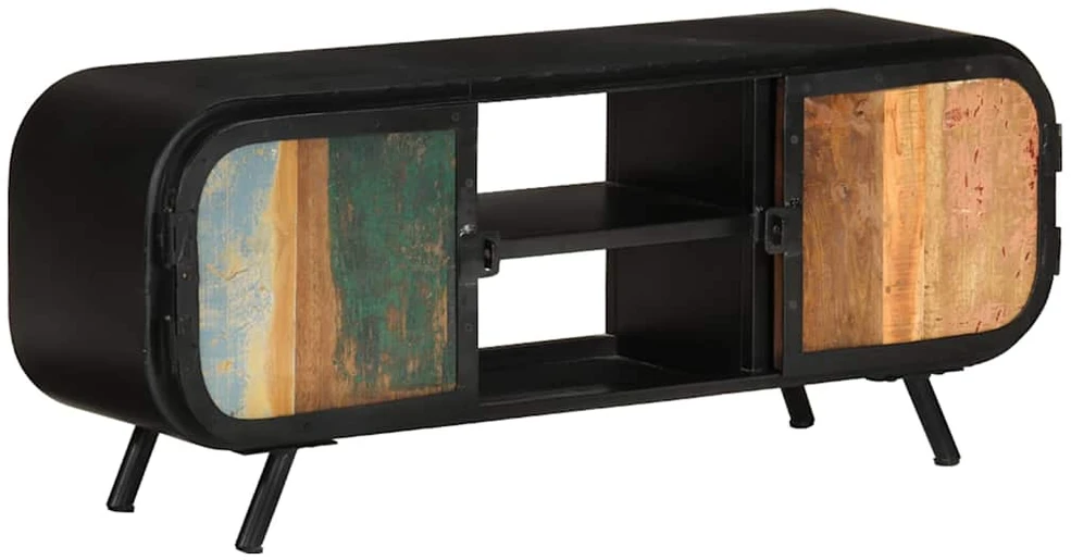 TV staliukas TV spintelė, 110x30x45cm, perdirbtos medienos masyvas