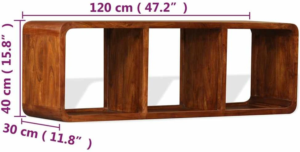 TV staliukas TV Spintelė, 120x30x40cm, medienos masyvas su medaus apdaila
