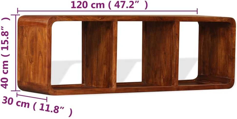 TV staliukas TV Spintelė, 120x30x40cm, medienos masyvas su medaus apdaila