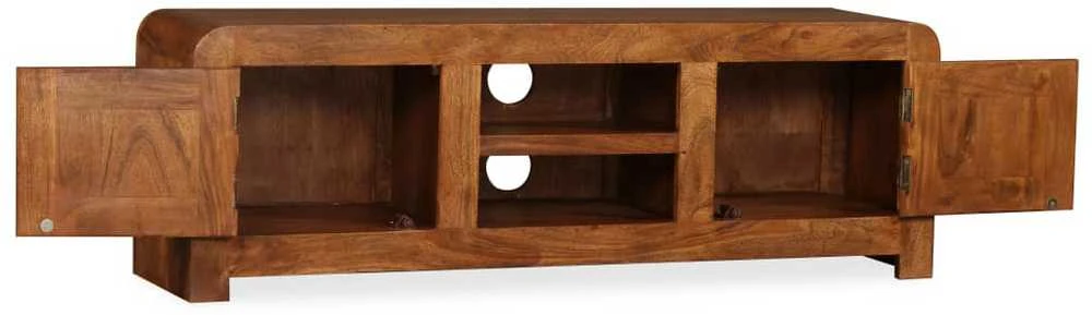 TV staliukas TV Spintelė, 120x30x40cm, medienos masyvas su medaus apdaila