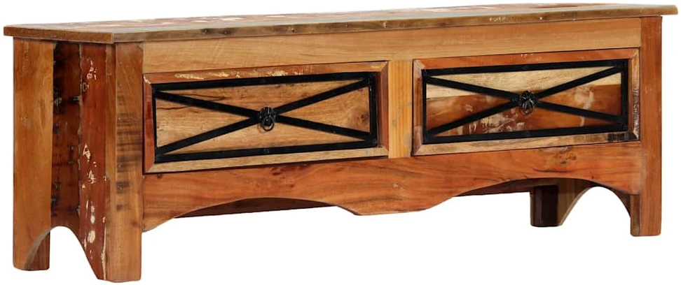 TV staliukas TV spintelė, 120x30x40cm, perdirbtos medienos masyvas