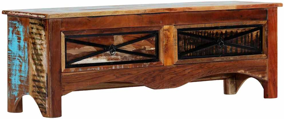 TV staliukas TV spintelė, 120x30x40cm, perdirbtos medienos masyvas