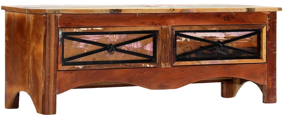 TV staliukas TV spintelė, 120x30x40cm, perdirbtos medienos masyvas