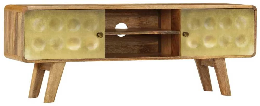 TV staliukas TV spintelė, 120x30x45cm, mango medienos masyvas