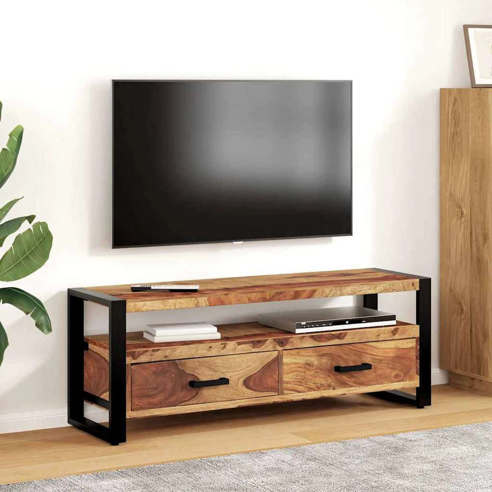 TV staliukas TV spintelė, 120x35x45cm, rausv. dalbergijos med. masyvas