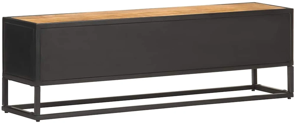 TV staliukas TV spintelė, 130x30x40cm, neapdorotos mango medienos masyvas