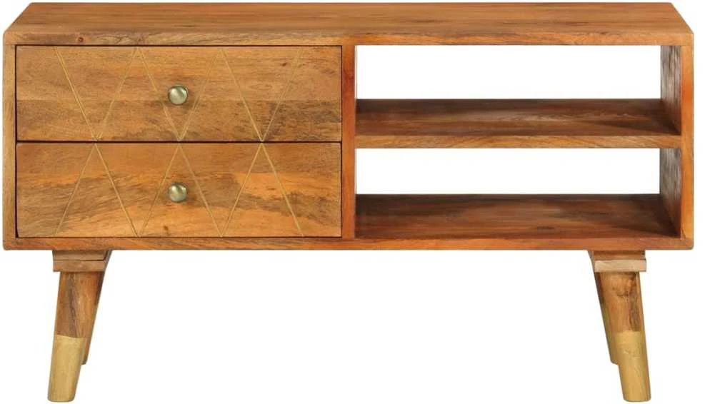 TV staliukas TV spintelė, 85x35x47cm, mango medienos masyvas