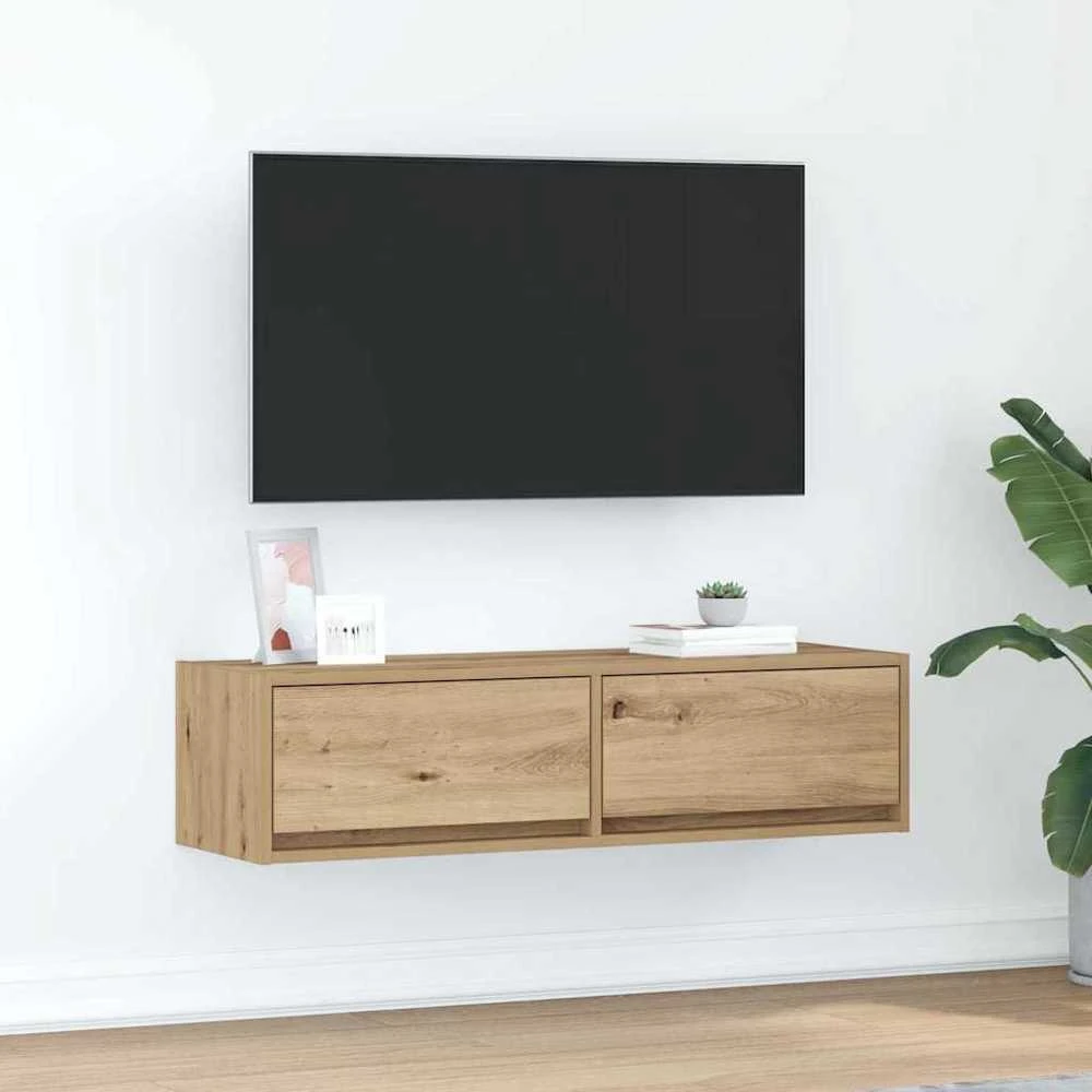 TV staliukas Televizoriaus spintelė 100 x 31 x 25,5 cm artisano ąžuolo