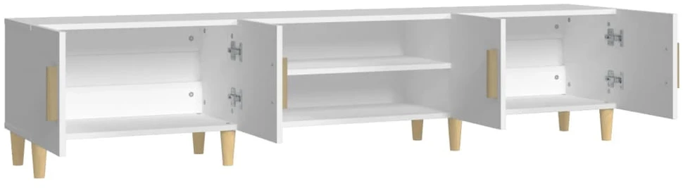TV staliukas Televizoriaus spintelė, balta, 180x31,5x40cm, apdirbta mediena
