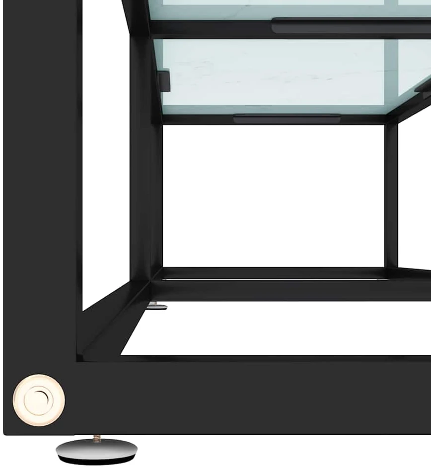 TV staliukas TV spintelė, balta marmuro, 160x40x40,5cm, grūdintas stiklas