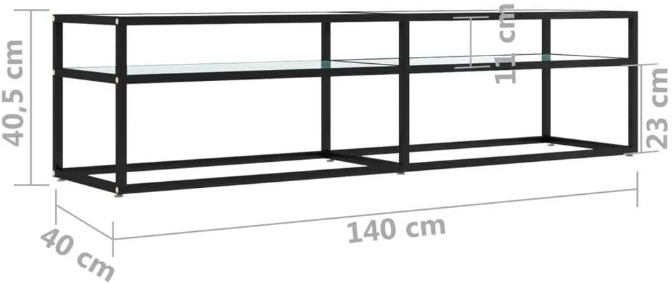 TV staliukas TV spintelė, balta marmuro, 160x40x40,5cm, grūdintas stiklas