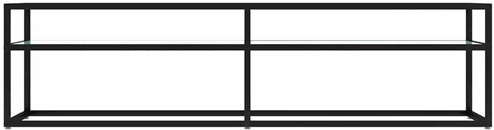 TV staliukas TV spintelė, balta marmuro, 160x40x40,5cm, grūdintas stiklas
