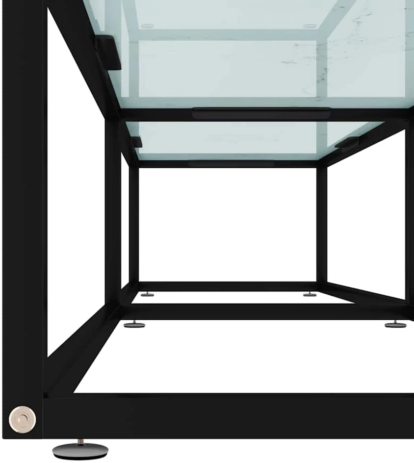 TV staliukas TV spintelė, balta marmuro, 180x40x40,5cm, grūdintas stiklas