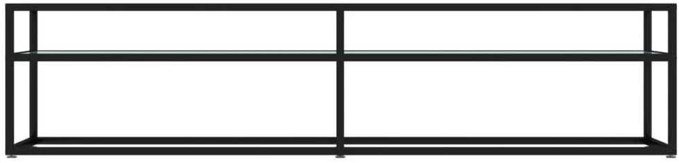 TV staliukas TV spintelė, balta marmuro, 180x40x40,5cm, grūdintas stiklas