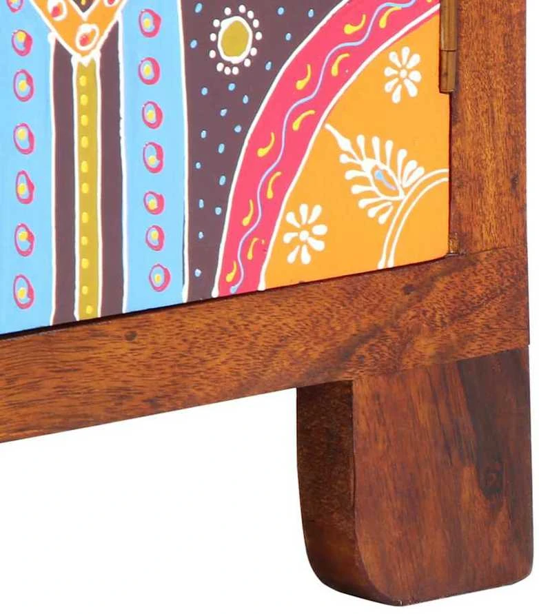 TV Spintelė Daugiaspalvė 110x30x40 Akacijos masyvo