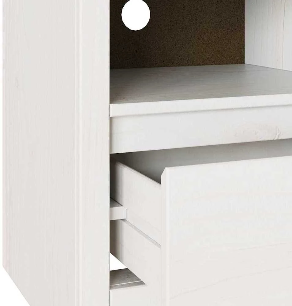 TV staliukas Televizoriaus spintelė su stalčių Drammen Balta 99 x 43 x 55 cm